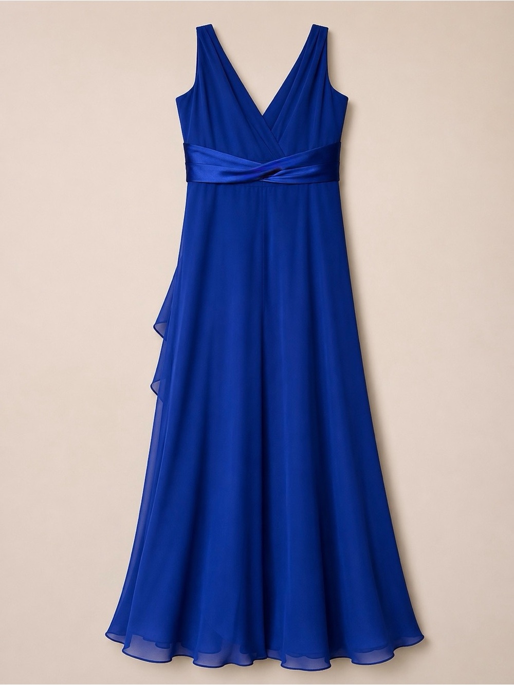 *NWOT* Chaps Royal Blue Chiffon Maxi Dress – Size 6 - Picture 3 of 10